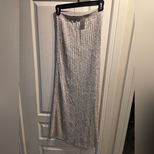 Free People Gray Ribbed Skirt